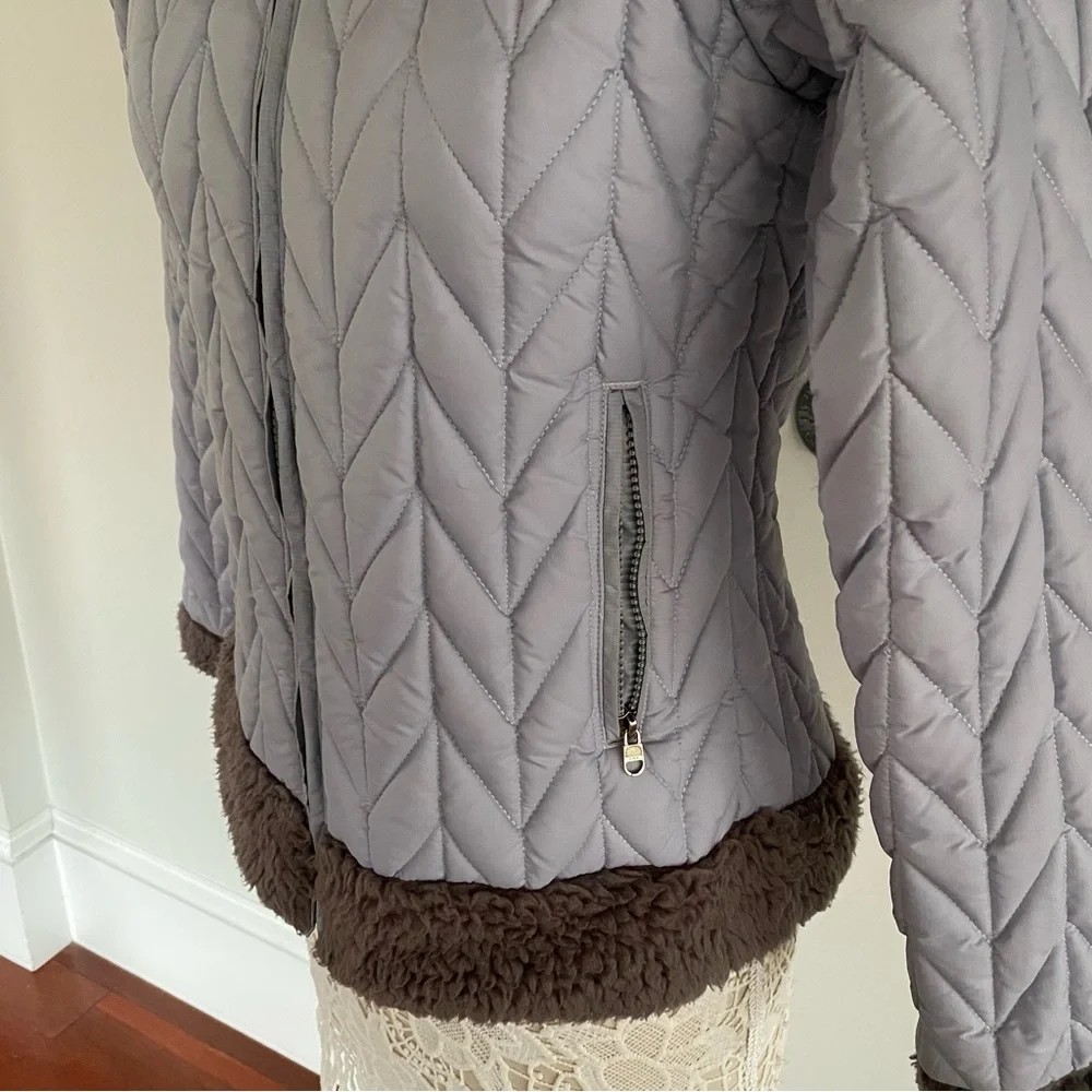 PATAGONIA Sherpa Chevron Quilted Zip Up Jacket Small - Picture 6 of 6